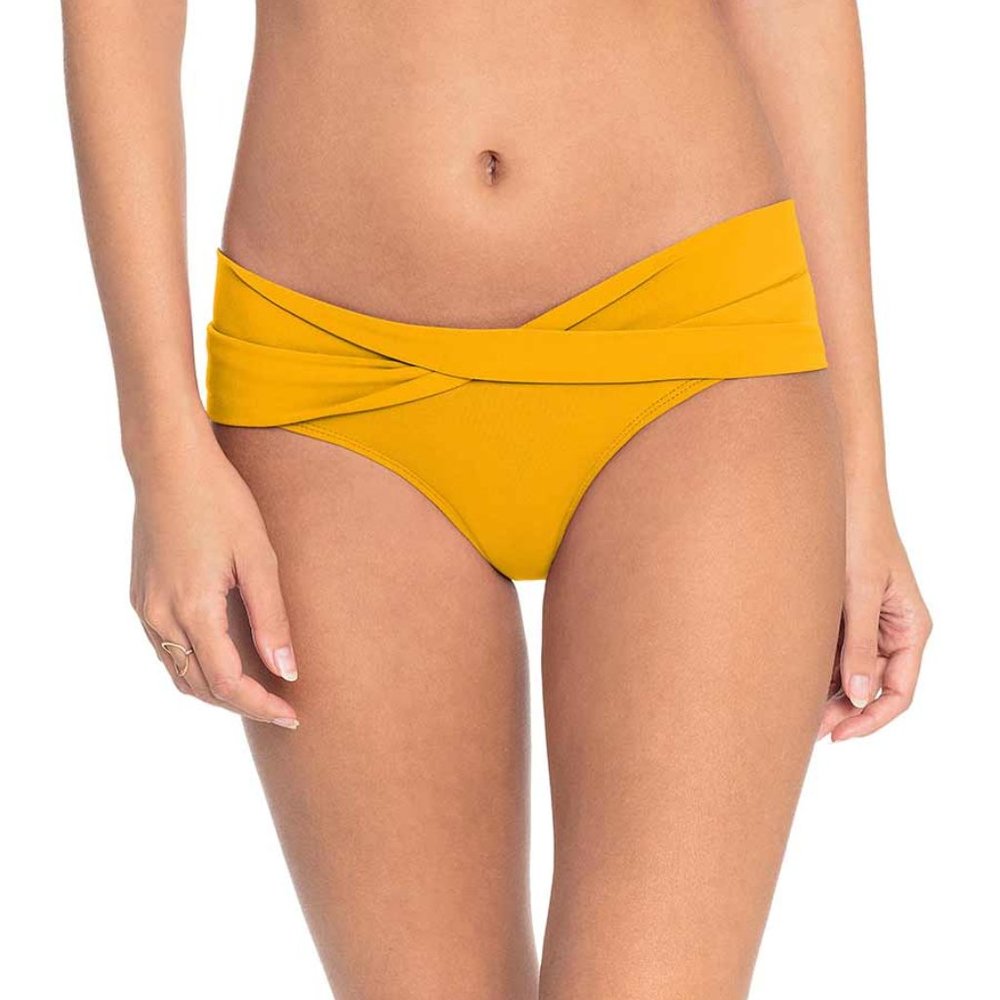 Robin Piccone Ava Twist Bottom (Size S in Marigold)